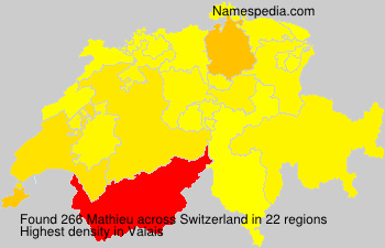Surname Mathieu in Switzerland Surname Mathieu in Switzerland