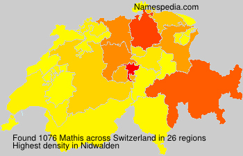 Surname Mathis in Switzerland Surname Mathis in Switzerland