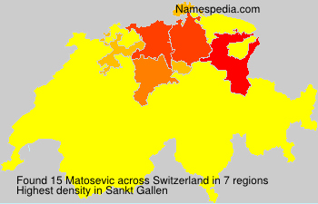 Surname Matosevic in Switzerland Surname Matosevic in Switzerland