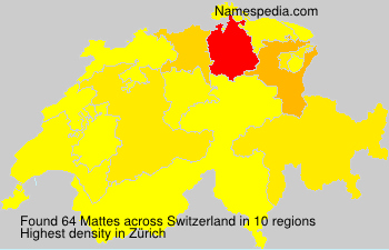 Surname Mattes in Switzerland
