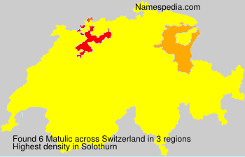 Surname Matulic in Switzerland Surname Matulic in Switzerland