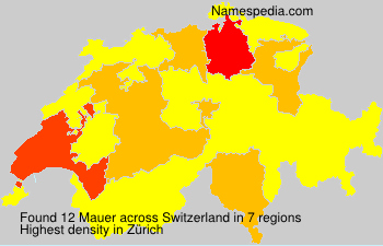 Surname Mauer in Switzerland Surname Mauer in Switzerland