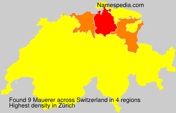 Surname Mauerer in Switzerland