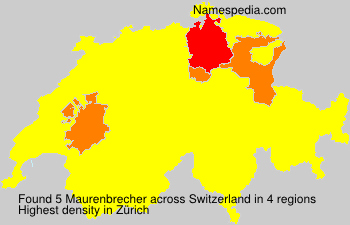 Surname Maurenbrecher in Switzerland Surname Maurenbrecher in Switzerland