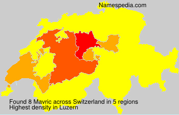 Surname Mavric in Switzerland