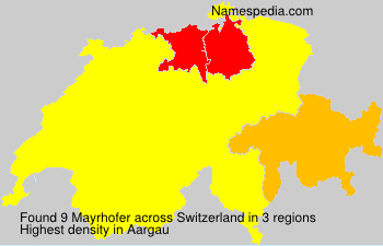 Surname Mayrhofer in Switzerland Surname Mayrhofer in Switzerland