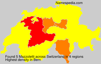 Surname Mazzoletti in Switzerland Surname Mazzoletti in Switzerland