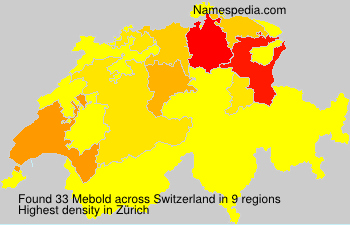 Surname Mebold in Switzerland Surname Mebold in Switzerland