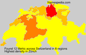 Surname Mehic in Switzerland Surname Mehic in Switzerland