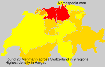 Surname Mehmann in Switzerland Surname Mehmann in Switzerland