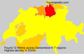 Surname Mehta in Switzerland Surname Mehta in Switzerland