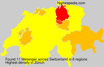Surname Meisinger in Switzerland Surname Meisinger in Switzerland