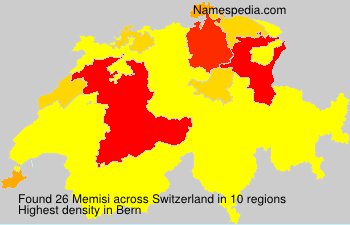 Surname Memisi in Switzerland