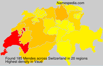 Surname Mendes in Switzerland Surname Mendes in Switzerland