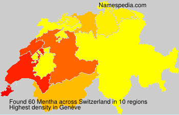 Surname Mentha in Switzerland Surname Mentha in Switzerland
