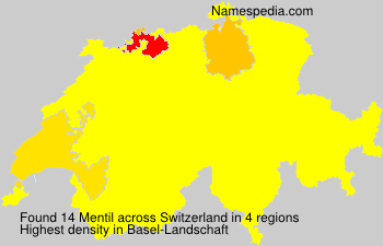 Surname Mentil in Switzerland Surname Mentil in Switzerland