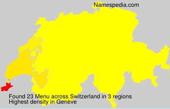 Surname Menu in Switzerland Surname Menu in Switzerland