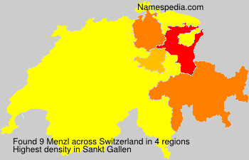 Surname Menzl in Switzerland