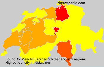 Surname Meschini in Switzerland Surname Meschini in Switzerland