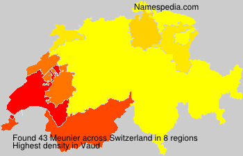 Surname Meunier in Switzerland Surname Meunier in Switzerland