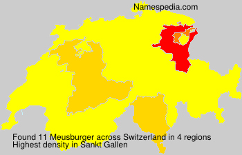 Surname Meusburger in Switzerland Surname Meusburger in Switzerland