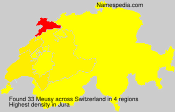 Surname Meusy in Switzerland Surname Meusy in Switzerland