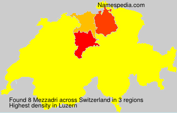 Surname Mezzadri in Switzerland