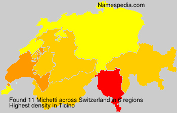 Surname Michetti in Switzerland Surname Michetti in Switzerland