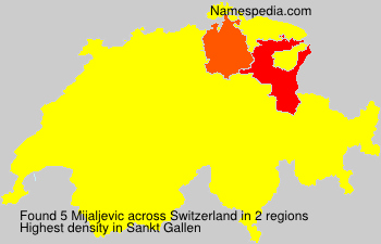 Surname Mijaljevic in Switzerland Surname Mijaljevic in Switzerland
