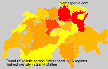 Surname Miletic in Switzerland Surname Miletic in Switzerland