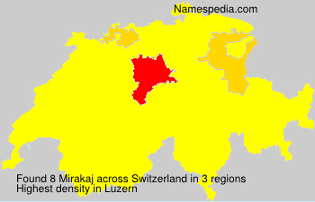 Surname Mirakaj in Switzerland Surname Mirakaj in Switzerland