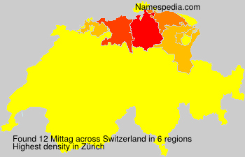 Surname Mittag in Switzerland Surname Mittag in Switzerland