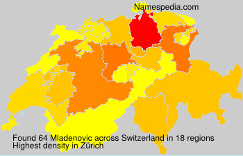 Surname Mladenovic in Switzerland