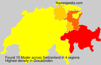 Surname Moder in Switzerland Surname Moder in Switzerland
