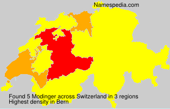 Surname Modinger in Switzerland Surname Modinger in Switzerland