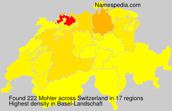 Surname Mohler in Switzerland