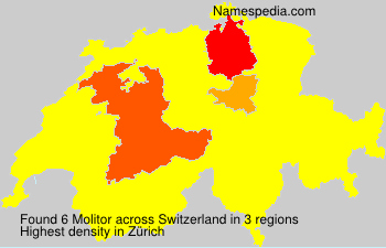 Surname Molitor in Switzerland Surname Molitor in Switzerland