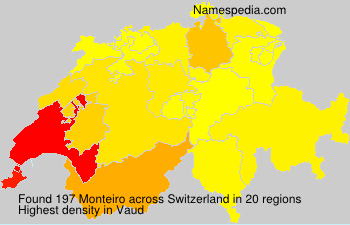 Surname Monteiro in Switzerland Surname Monteiro in Switzerland