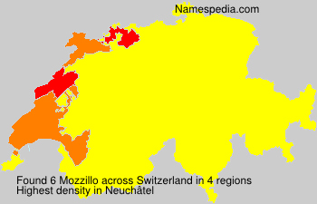 Surname Mozzillo in Switzerland Surname Mozzillo in Switzerland
