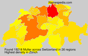 Surname Muller in Switzerland Surname Muller in Switzerland