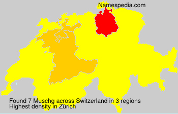 Surname Muschg in Switzerland Surname Muschg in Switzerland
