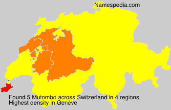 Surname Mutombo in Switzerland Surname Mutombo in Switzerland
