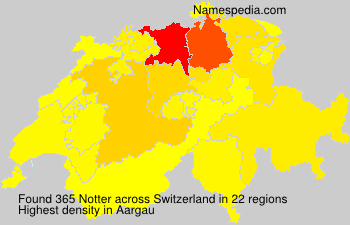 Surname Notter in Switzerland Surname Notter in Switzerland
