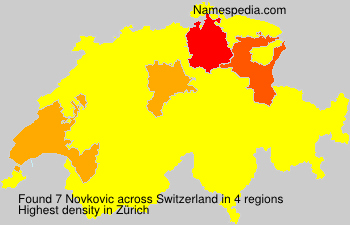 Surname Novkovic in Switzerland Surname Novkovic in Switzerland