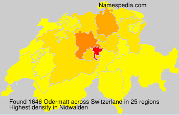 Surname Odermatt in Switzerland Surname Odermatt in Switzerland