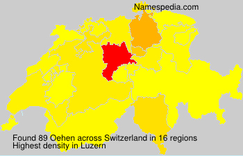 Surname Oehen in Switzerland Surname Oehen in Switzerland