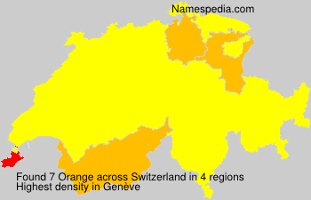 Surname Orange in Switzerland