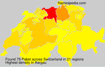 Surname Pabst in Switzerland Surname Pabst in Switzerland