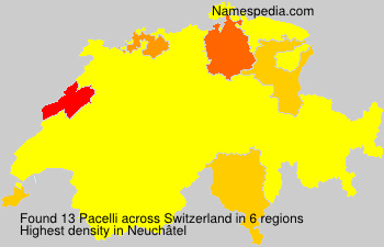 Surname Pacelli in Switzerland Surname Pacelli in Switzerland