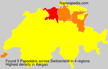 Surname Papadakis in Switzerland Surname Papadakis in Switzerland